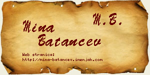 Mina Batančev vizit kartica